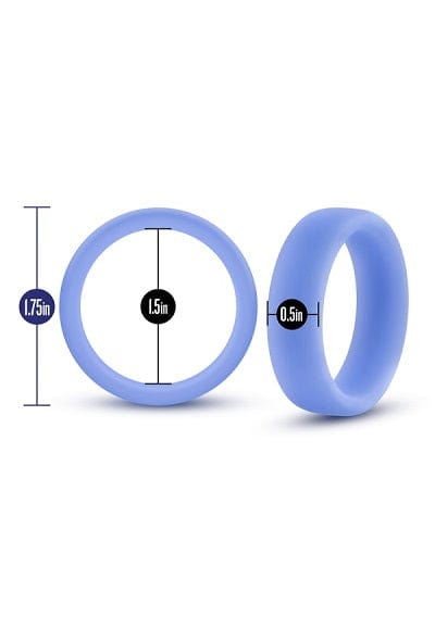 Premium Blush Performance Blue Glowing Silicone Cock Ring for Enhanced Intimate Experiences