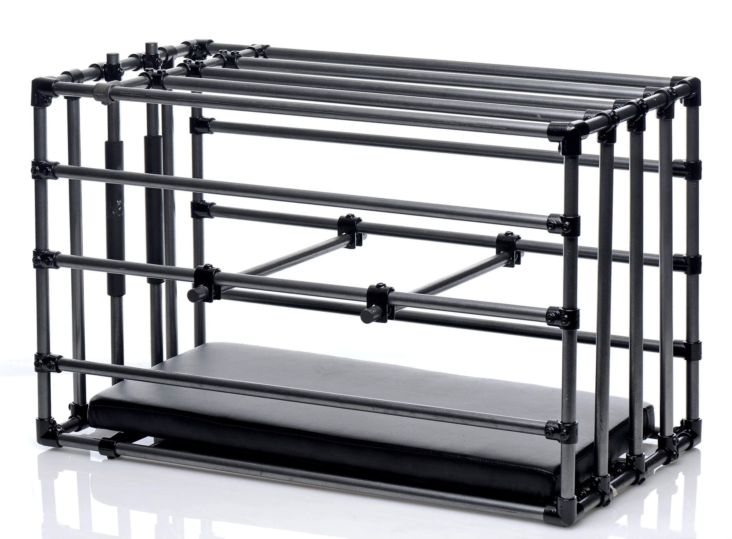 Adjustable Puppy Cage with Padded Board from the Premium Master Series for BDSM Play