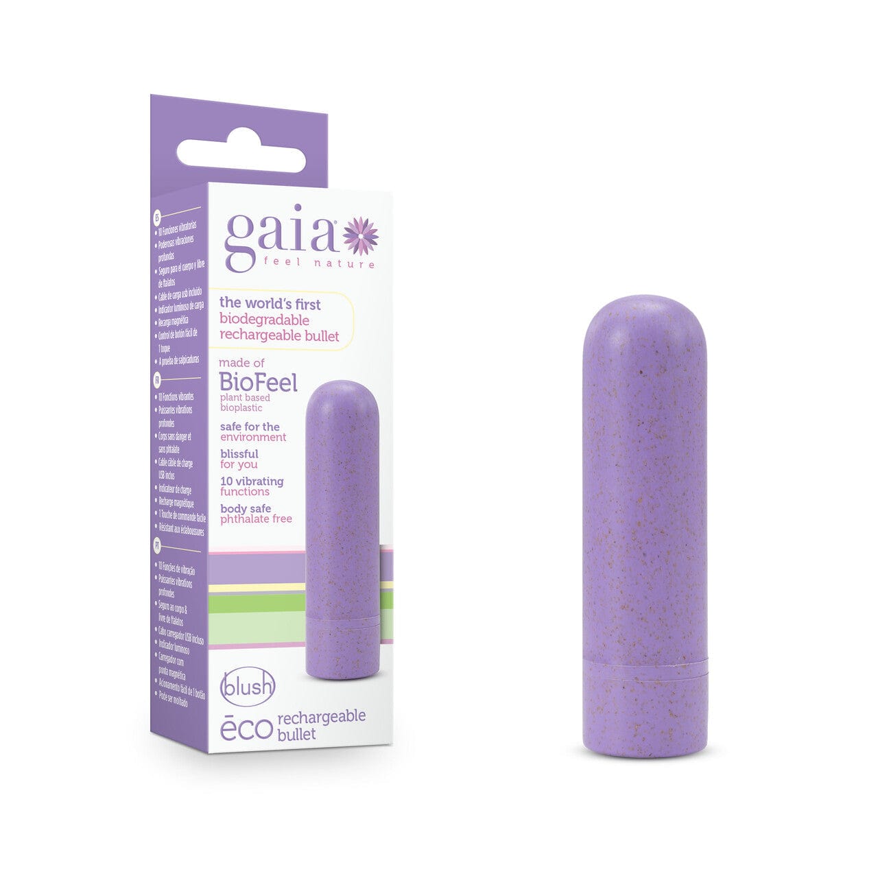 Lilac Blush Gaia Eco-Friendly Rechargeable Bullet Vibrator