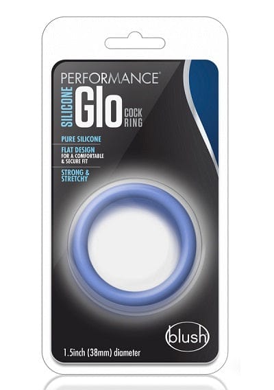Premium Blush Performance Blue Glowing Silicone Cock Ring for Enhanced Intimate Experiences