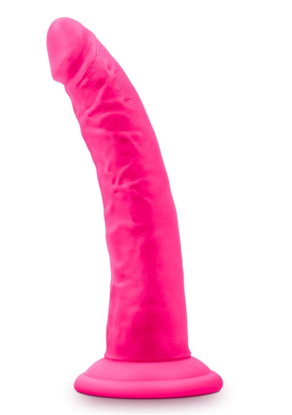Blush Neo Elite Neon Pink 7.5 - Inch Silicone Dual - Density Realistic Adult Dildo for Solo or Harness Play