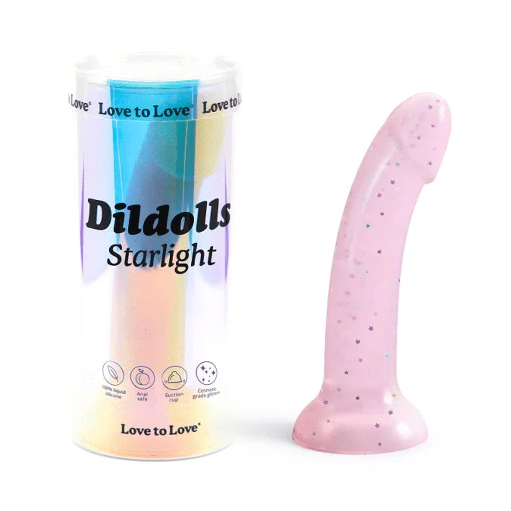 Love to Love Starlight 6-Inch Liquid Silicone Dildo with Sparkles