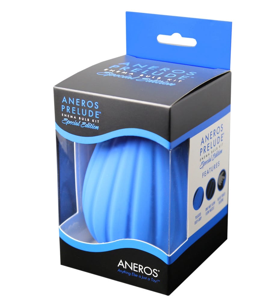 Limited Edition Blue Aneros Prelude Enema Bulb Kit for Internal Cleansing
