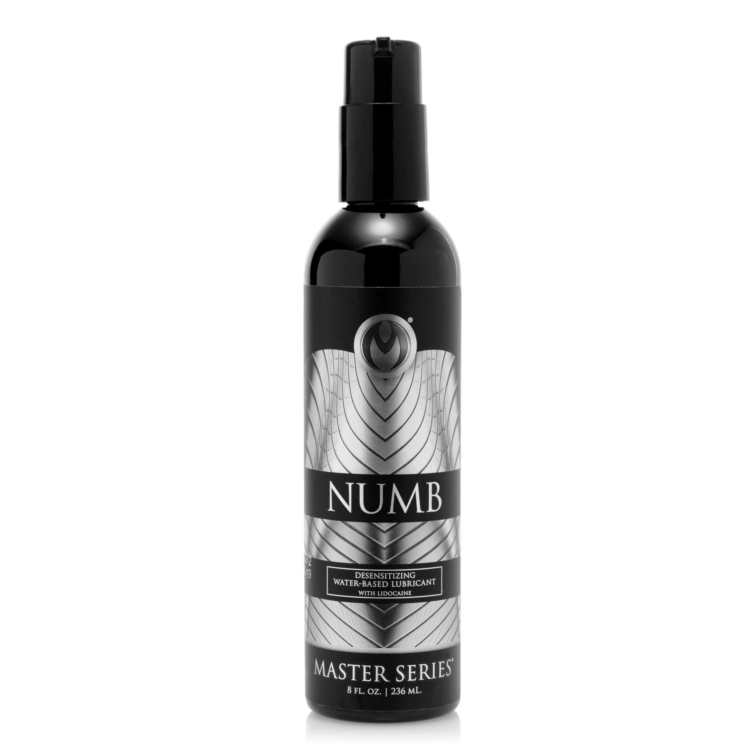 Master Series Lidocaine-infused Numb Desensitizing Sexual Lubricant with an 8-ounce Quantity