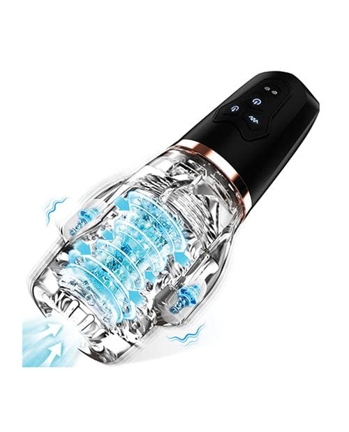 Rechargeable Dual - Motor Male Rose 2 Vibrating & Sucking Masturbator