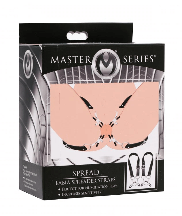 Master Series Adjustable Labia Spreader Straps with Soft - Lined Clamps