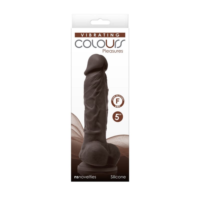 NS Novelties Colours 5 - Inch Vibrating Dark - Brown Adult Dildo for Intense Pleasure