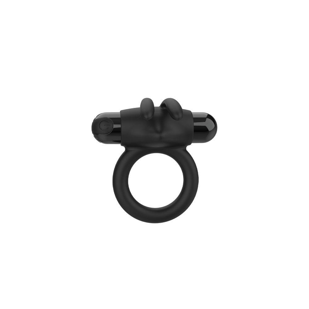 Rechargeable Vibrating Nobu Onyx Cockring for Enhanced Sensual Experience