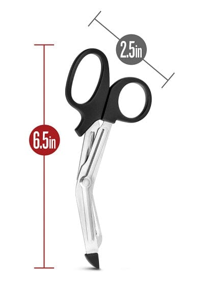 Blush Temptasia Premium Black Stainless Steel Bondage Safety Scissors for Secure and Efficient Use