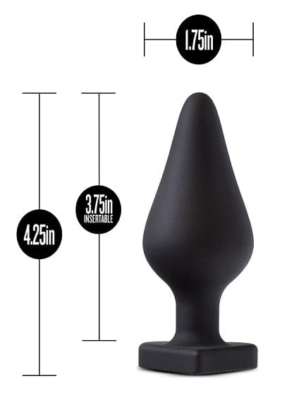 Blush Temptasia Silicone Black Heart - Shaped Butt Plug for Bold Pleasure