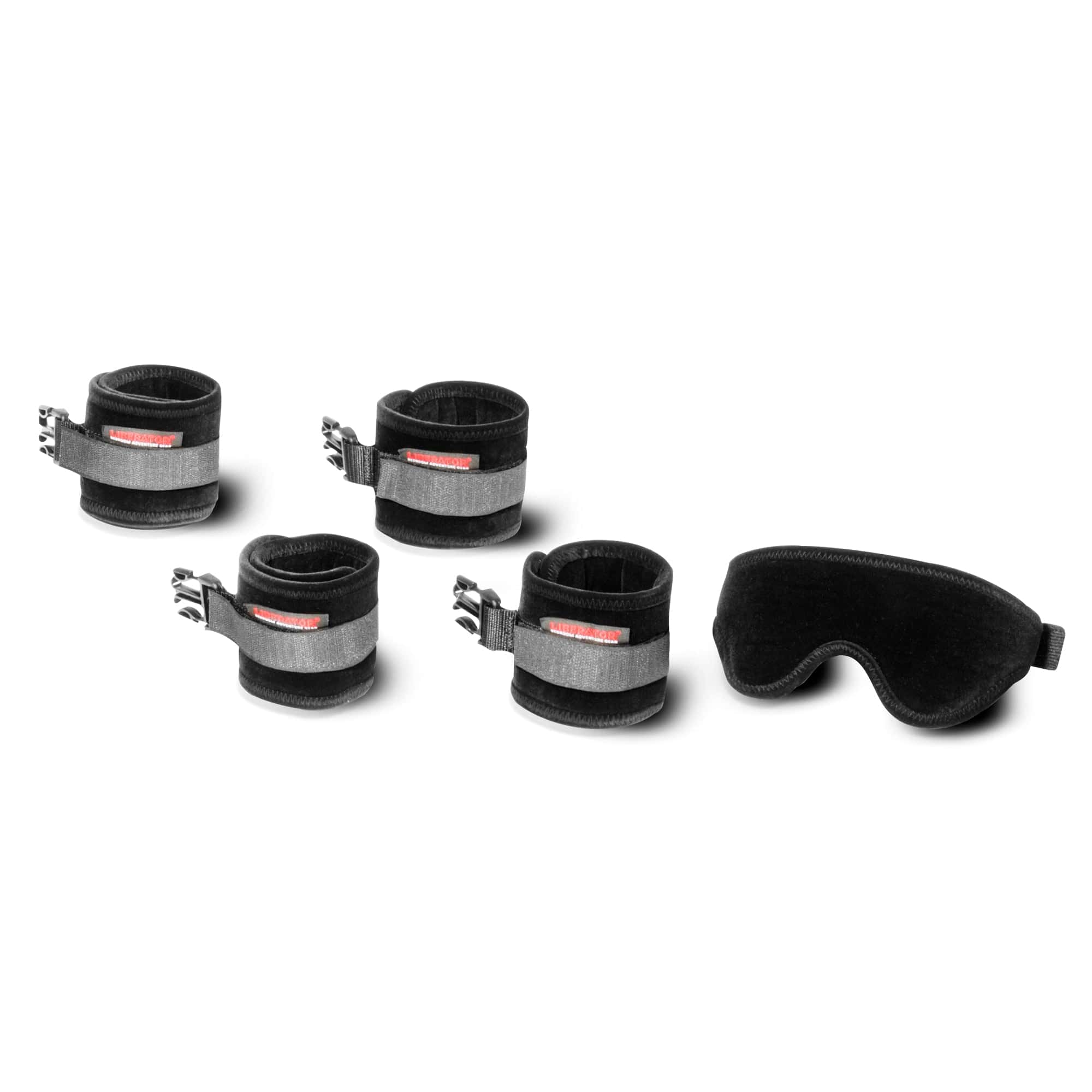 Black Microfiber Luxury Seduction Cuff Kit from Black Label