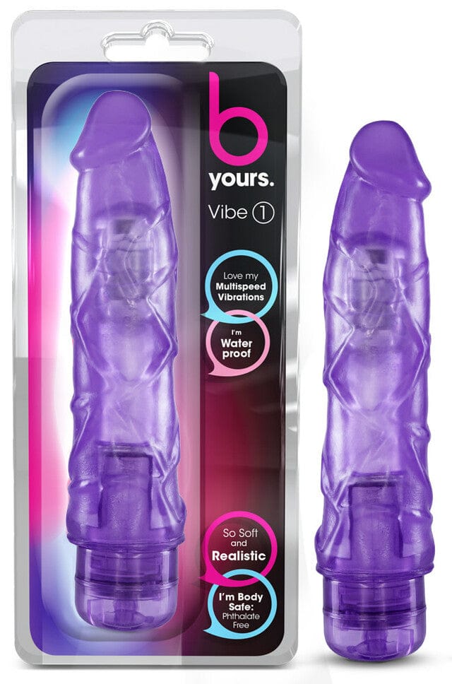 Blush B Yours Realistic Purple Vibrator with Multi - speed Twist Dial #1