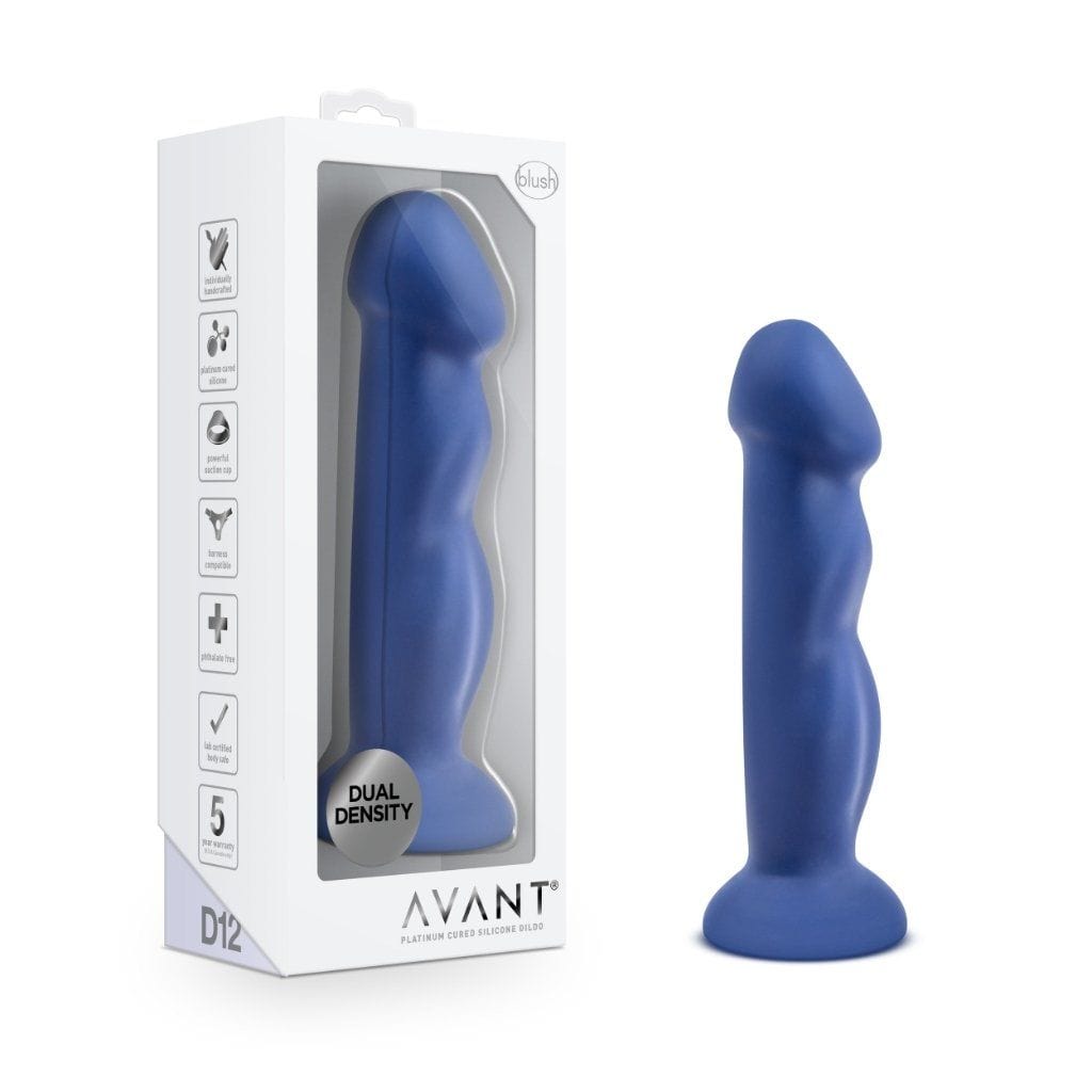 Stylish Indigo Blush Avant D12 Suko Dual - Density Pleasure Dildo