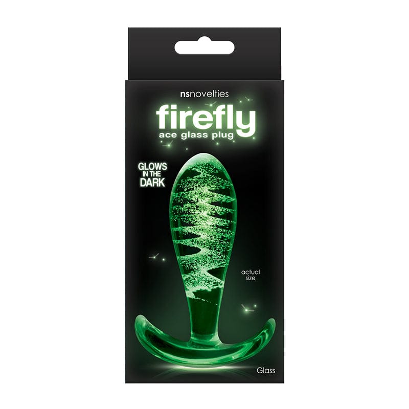NS Novelties Firefly Glow-in-the-Dark Glass Anal Plug for Endless Nighttime Fun