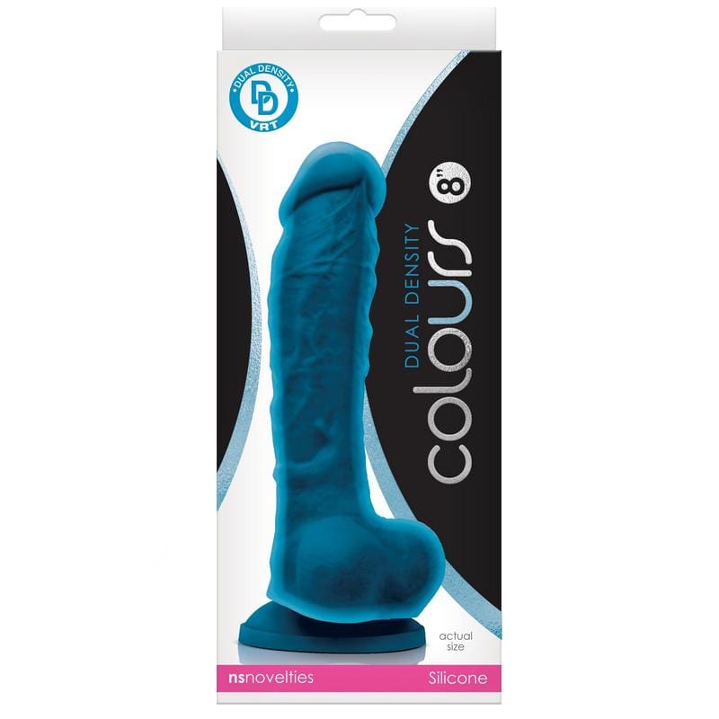 Blue 8-Inch Dual Density Dildo by NS Novelties for Dreamy Pleasures