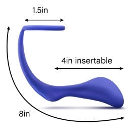 Indigo Blush Performance Adjustable Cock Ring Plug for Enhanced Pleasure