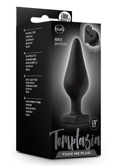 Blush Temptasia Silicone Black Heart - Shaped Butt Plug for Bold Pleasure