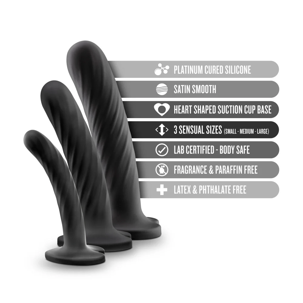 Blush Temptasia Twist Kit: Three-Size Silicone Pleasure Set