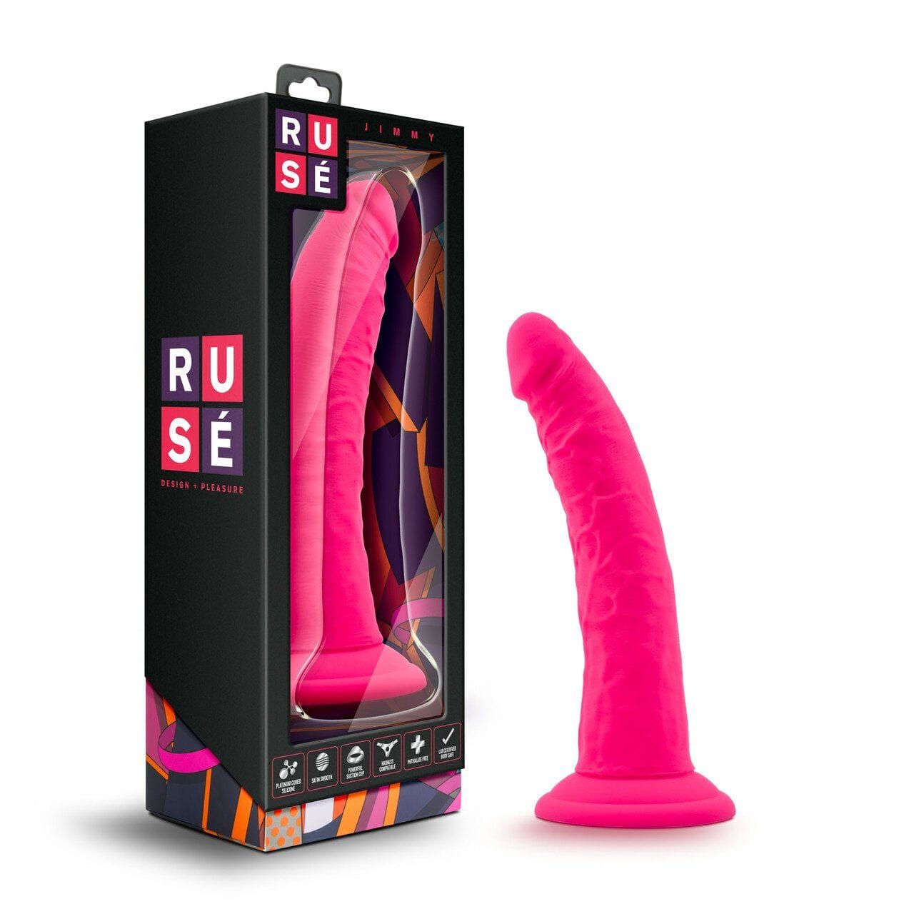 Hot Pink Blush Ruse Realistic Pleasure Dildo - 7 Inches Insertable