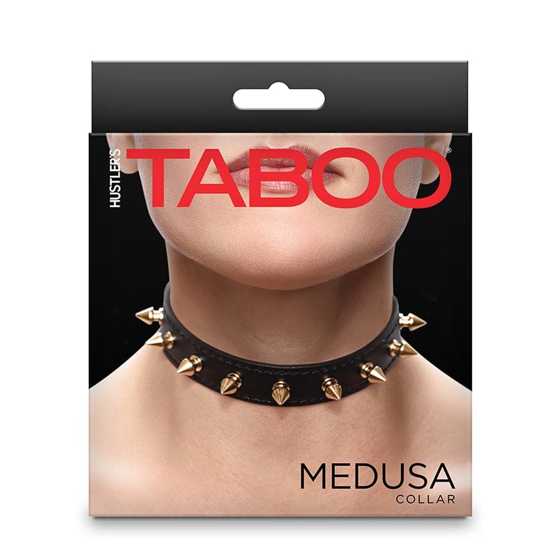 NS Novelties Hustler Taboo Medusa Collar - Adjustable Studded Neckwear for BDSM