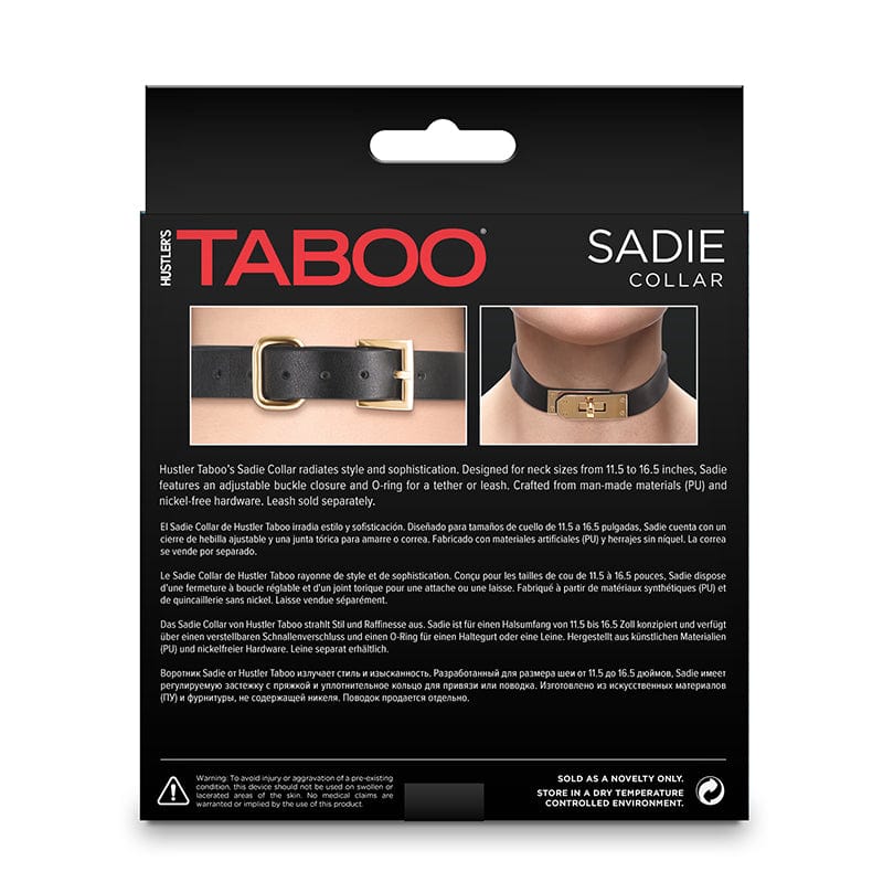 NS Novelties Hustler Taboo Adjustable Sadie Collar for Neck Sizes 11.5 - 16.5 Inches