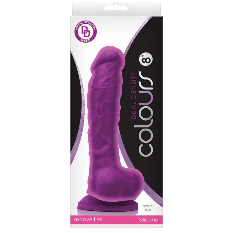 NS Novelties 8-Inch Purple Dual-Density Realistic Dildo