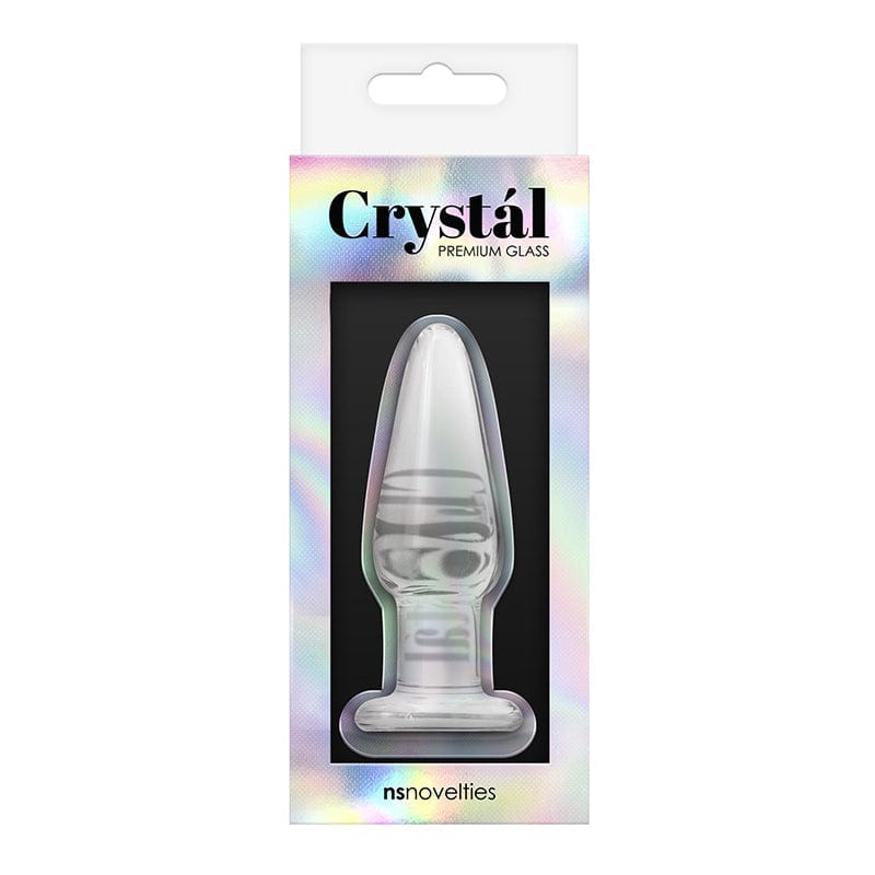 NS Novelties Small Clear Crystal Tapered Glass Plug for Safe Use