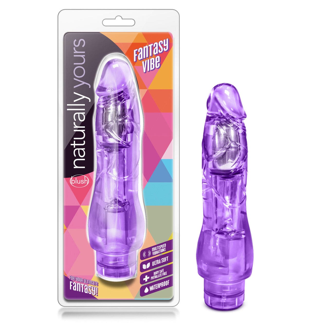 Blush Naturally Yours Purple Flexible Powerful Fantasy Vibrator