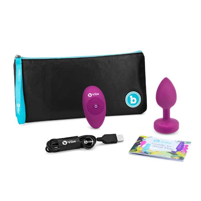 b-Vibe Luxury Jewel Remote-Controlled Anal Vibrating Plug with 6 Levels & 15 Patterns