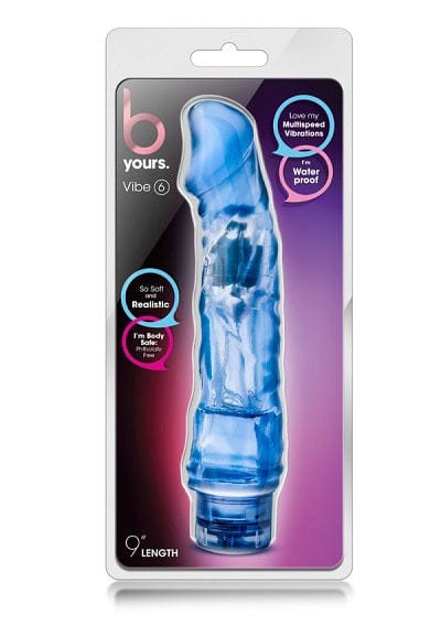 Blush B Yours Blue Vibe 6 Realistic 9-Inch Waterproof Vibrator for Beginners