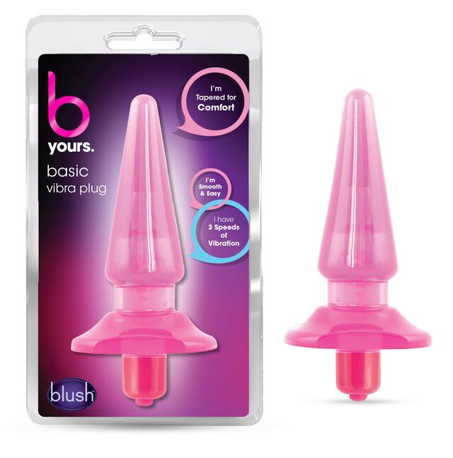 Pink Basic Vibrating Anal Plug by Blush B Yours for Beginners