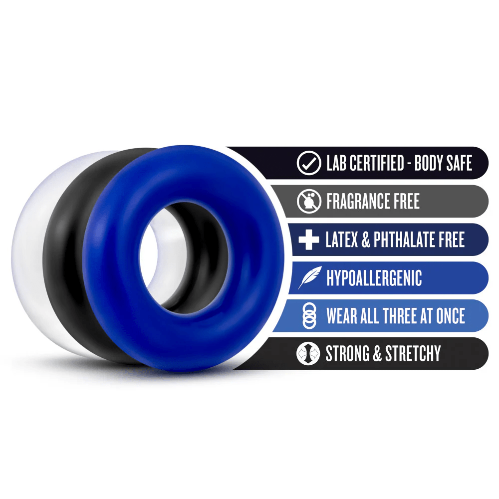 Blush Long - lasting Hardness Donut - shaped Cock Rings for Enhanced Intimacy