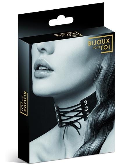 Bijoux Pour Toi Fetish Style Black Laced Choker Necklace for You